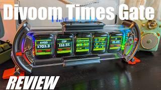 REVIEW: Divoom Times Gate - IPS Nixie Tube Clock - LED Pixel Art Smart Display! (Wi-Fi Desk Clock)