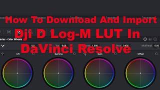 How To Download And Install Dji D log-M LUT In DaVinci Resolve