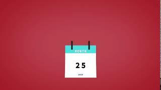 Animated Calendar - ADOBE AFTER EFFECTS - Mirror Image Design 1080p