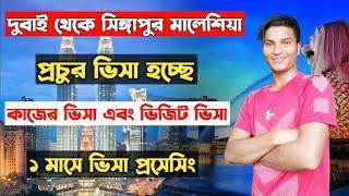 dubai to malaysia। dubai to singapore।  মালয়েশিয়া কাজের ভিসা। সিঙ্গাপুর কাজের ভিসা ২০২৪