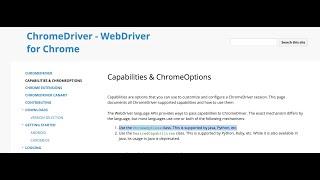 Selenium ChromeOptions And Capabilities