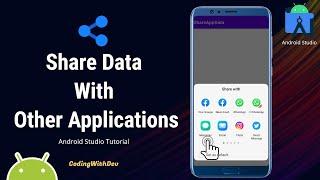 Share Data with Other Applications - Android Studio Tutorial | ShareAppAndroid | CodingWithDev