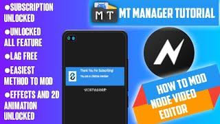 How to M0D Node Video || Editor Unlock Pro Version || @RZ_MODz_OfficiaL