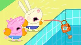Playing Games At The Swimming Pool  | Peppa Pig Official Full Episodes