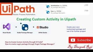 Creating Custom Activity in Uipath | RPA Uipath