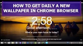 How to get a new wallpaper in chrome browser