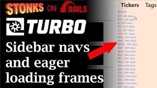 Advanced Rails with Hotwire Turbo frontend - filterable content with sidebar navigation links