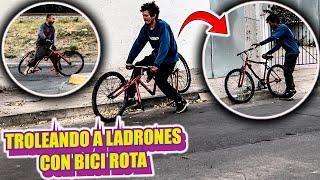 TROLEANDO A LADRONES CON UNA BICI ROTA | Los atrapamos 