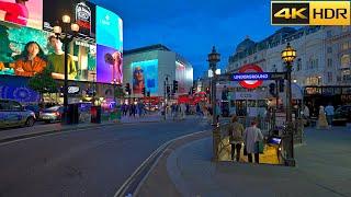 Exploring Central London at Night: A Magical Walk Through Iconic Landmarks  [4K HDR]