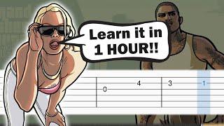 GTA San Andreas - Theme song - EASY Guitar tutorial (TAB)