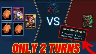 2 TURN SPIDER 20 GNUT IS THE KING RAID: SHADOW LEGENDS