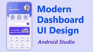  Android UI Design Mobile dashboard UI Tutorial | android projects