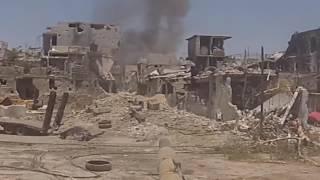 Сирия Реальный Бой с террористами на входе в Аль Кабун