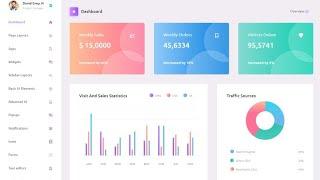 Complete React Admin Dashboard App | React js Tailwind Css Light & Dark Mode