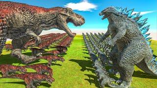 Legendary Godzilla War - Growing Godzilla VS T Rex Size Comparison Godzilla