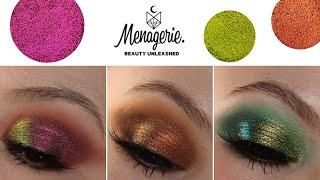 Menagerie Cosmetics Multichrome Eyeshadows | Swatches, comparisons & 3 looks