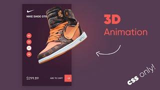 3D Animated Product Card Pure CSS