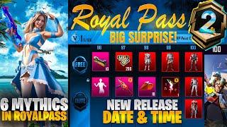 OMG  | 6 Mythics In A2 Royal Pass | A2 Royal Pass New Release Date And Timing? | All Emotes | Pubgm