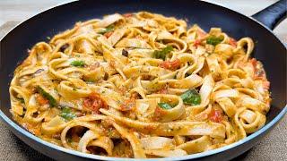 La pasta con le melanzane più gustosa che abbia mai mangiato! TOP ricetta pronta in pochi minuti!