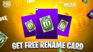 Get Free Rename Card For Everyone | How To Get Free Rename Card In Pubg Mobile