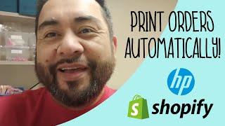 How to automatically print orders for fulfillment using Shopify and a HP printer! Small business tip