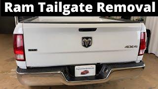 How To Remove A 2009 - 2021 Dodge Ram Tailgate - Take Off, Replace, Replacement Video Tutorial