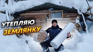 Construction of a dugout near the Kama River | Insulate the ceiling of the dugout | I lay jute tape