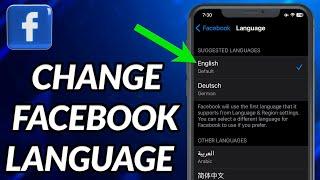 How To Change Facebook Language