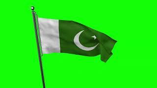 Green screen Footage | Pakistan Waving Flag Green Screen Animation | Royalty-Free | pakistan