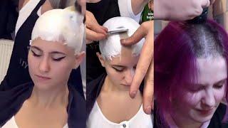 Creamy Beautiful Crying and Girl Head Shave 2024 || The Most Beautiful Girl Forced  Shave