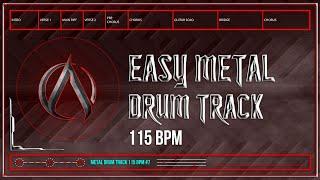 Easy Metal Drum Track 115 BPM (HQ,HD)