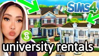 building a sorority AND frat house on ONE lot in the Sims 4: For Rent Around the World Series Part 5