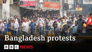 Bangladesh PM blames deadly protests on political opponents | BBC News