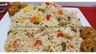 Reis Rezept/Gebratener Reis/Basmatireis mit Frischem Gemüse/Reis kochen/VEGAN/ koch mit Sultana.