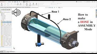 Flexible Hoses SolidWorks 2021 Tutorial! Swept Boss/Base Command step by step!