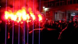 Procession of the fans before the match FC Metalist Kharkiv