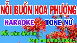 Nỗi Buồn Hoa Phượng Karaoke Tone Nữ Nhạc Sống gia huy beat