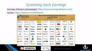 Earnings Calendar von Earnings Whispers