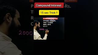 Compound interest Trick | Maths for SSC, Railway, Defence Exam profit and loss trick | #mathshorts