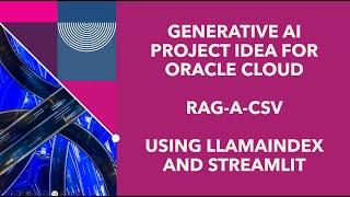 2 : RAG-A-CSV (Another Gen AI Mini Project Idea)
