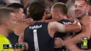 Sam Docherty kicks a goal on return - AFL Round 1 2022 - Blues vs Tigers