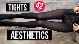 Black tights long legs aesthetics, pantyhose model film | Vikneska