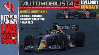 Ams2 v1.5 Live! 'Live Lobby Sundays'  F1 @Spa! with the METZ Virtual Racing Community