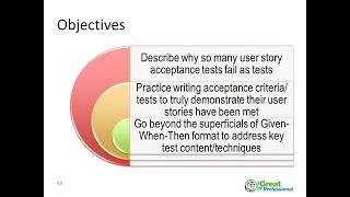 Write RIGHT Agile User Story Acceptance Tests