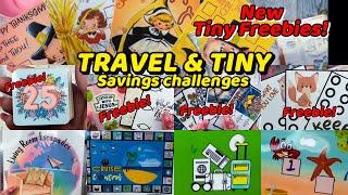 TRAVEL BOOKS & TINY THURSDAY SAVINGS CHALLENGES! NEW TINY FREEBIES! Cash stuffing for sinking funds!