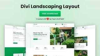 Divi Landscaping Layout by DiviFlash [FREE DOWNLOAD]