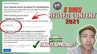 REUSED CONTENT 2021: Three Times na-Denied for Monetization | Finally Approved! | [Tagalog Tips]