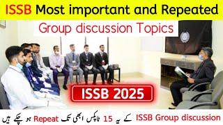 ISSB Most Important and Repeated Group discussion Topics | Gd Topics for ISSB 2025