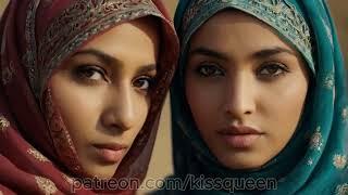 Muslim women Kiss and use their Tongues | Lesbians Kissing Video