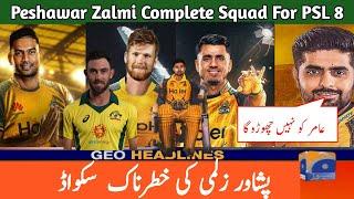 Peshawar Zalmi Complete Squad For Psl 8